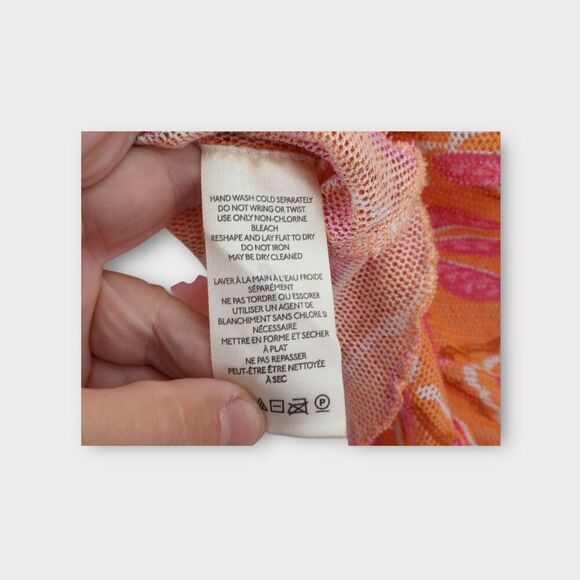 Free People Through The Meadow Top Grapefruit Seltzer Size Large Orange V-Neck - Picture 10 of 10